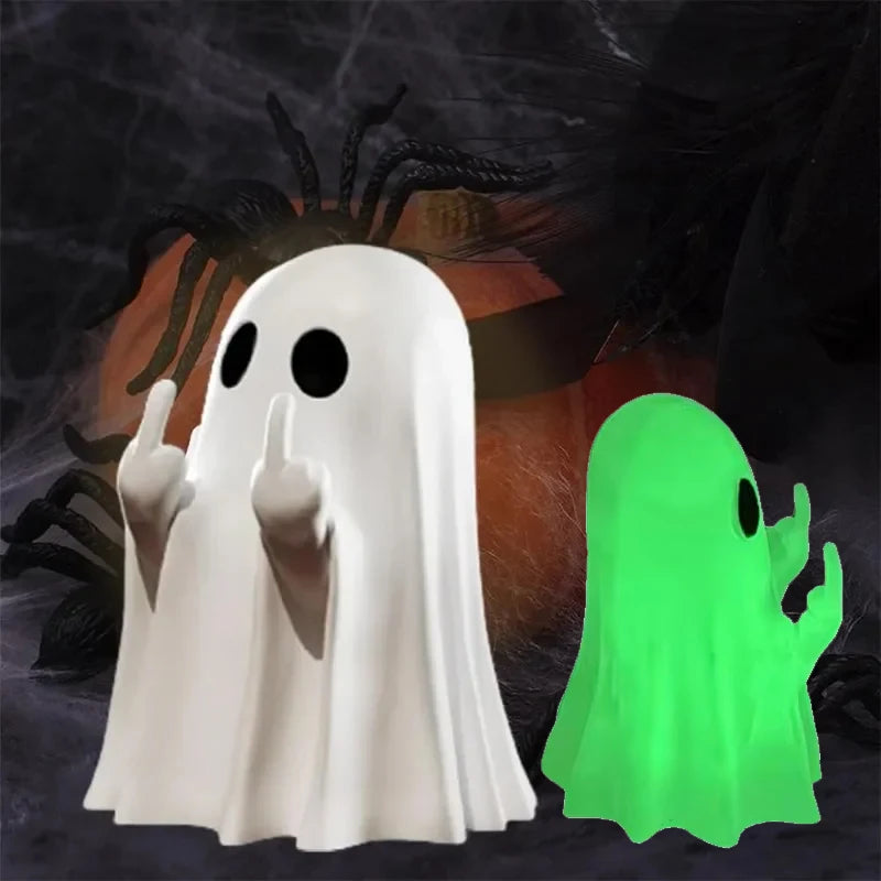 Luminous Ghost Statue Cute Halloween Table Decor Accent