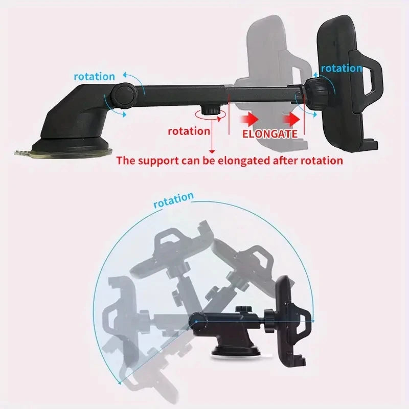 2025 Universal Suction Car Phone Holder 360 Degree Rotation