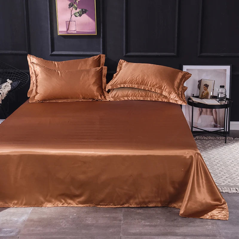 High End Soft And Comfortable Satin Sheets For Single and Twin Bed Sheets Set