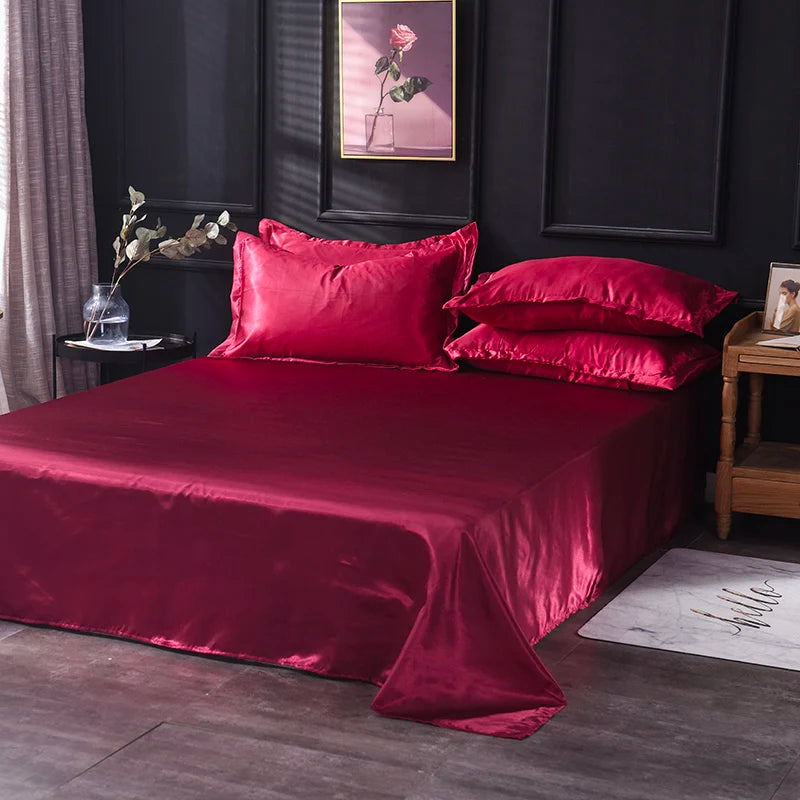 High End Soft And Comfortable Satin Sheets For Single and Twin Bed Sheets Set