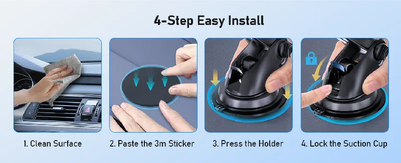 2025 Universal Suction Car Phone Holder 360 Degree Rotation