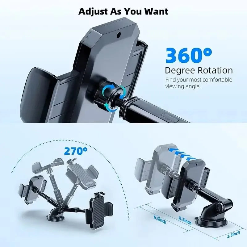 2025 Universal Suction Car Phone Holder 360 Degree Rotation