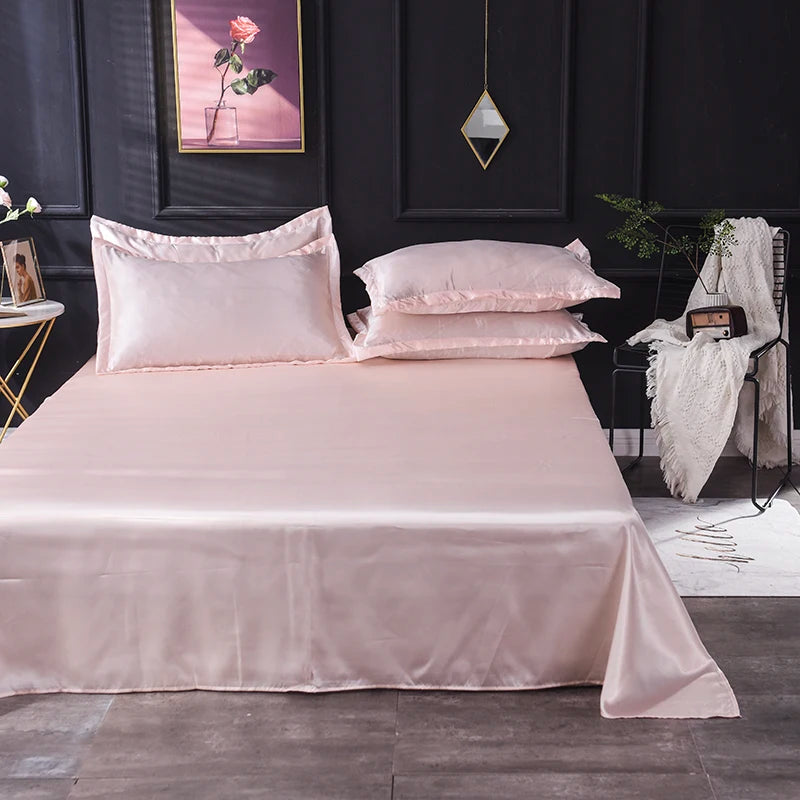 High End Soft And Comfortable Satin Sheets For Single and Twin Bed Sheets Set