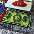 Absorbent Non-slip Decorative Bedside Clam Money Rug
