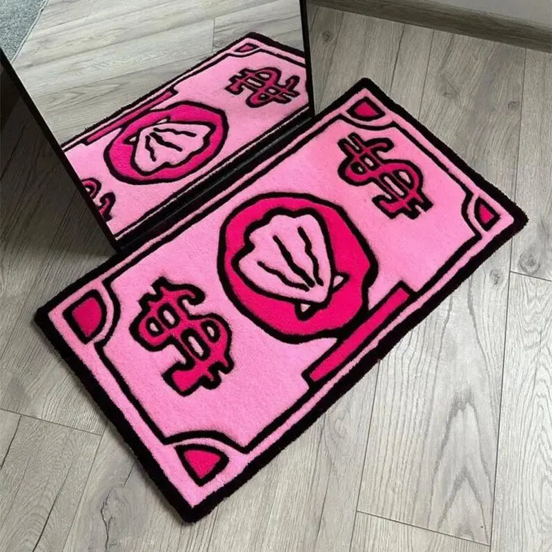 Absorbent Non-slip Decorative Bedside Clam Money Rug
