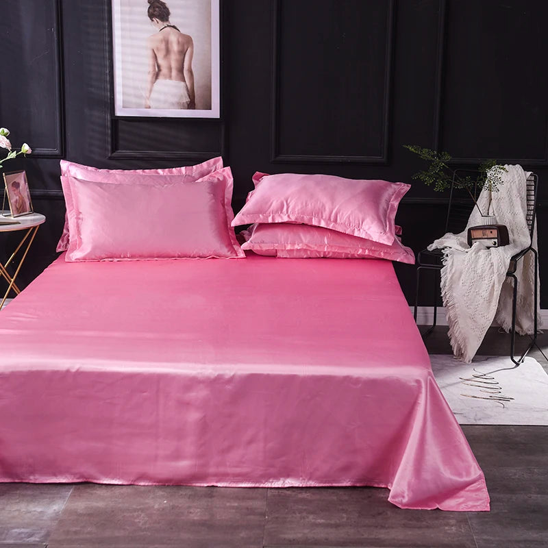High End Soft And Comfortable Satin Sheets For Single and Twin Bed Sheets Set