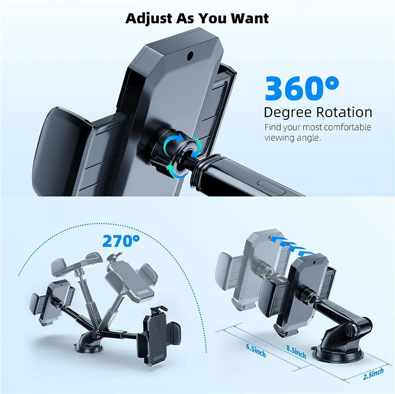 2025 Universal Suction Car Phone Holder 360 Degree Rotation