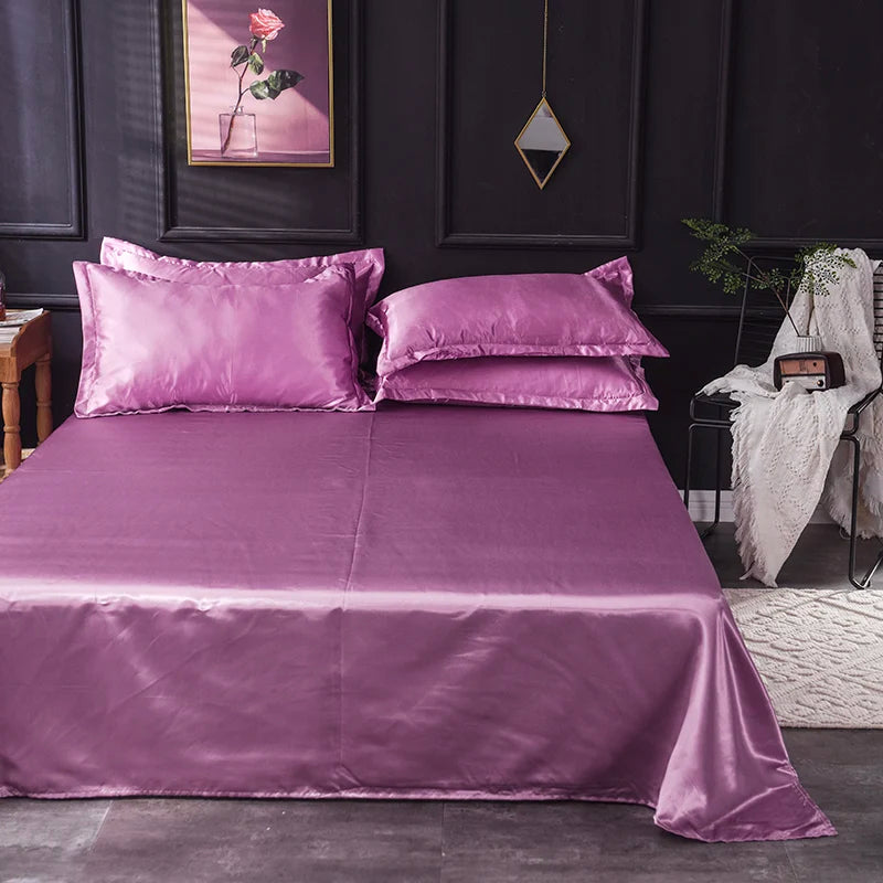 High End Soft And Comfortable Satin Sheets For Single and Twin Bed Sheets Set