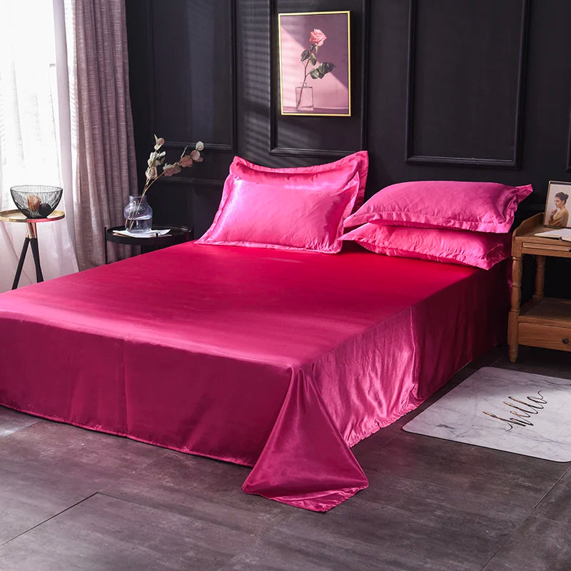 High End Soft And Comfortable Satin Sheets For Single and Twin Bed Sheets Set