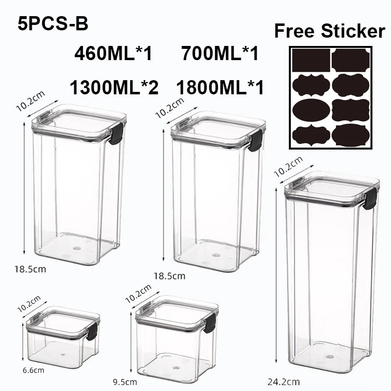 Food Storage Containers Transparent Containers With Lid
