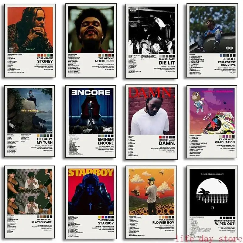 Hip Hop Rap Star Music Album Cover Posters