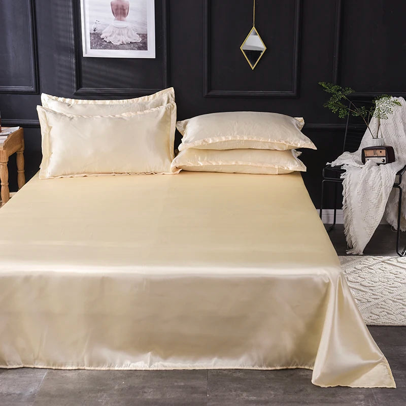 High End Soft And Comfortable Satin Sheets For Single and Twin Bed Sheets Set