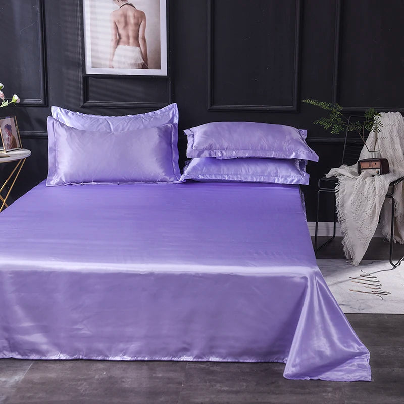 High End Soft And Comfortable Satin Sheets For Single and Twin Bed Sheets Set