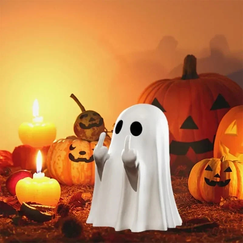 Luminous Ghost Statue Cute Halloween Table Decor Accent