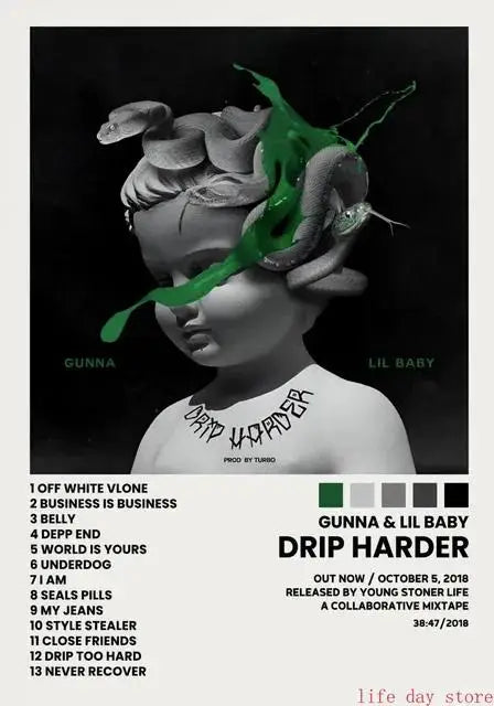 Hip Hop Rap Star Music Album Cover Posters
