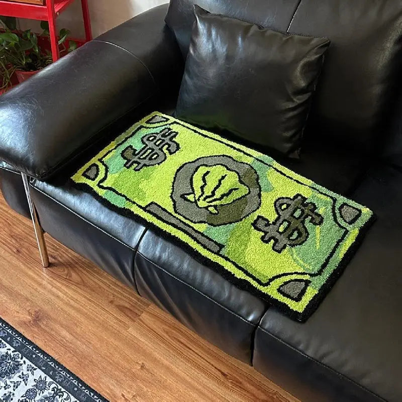Absorbent Non-slip Decorative Bedside Clam Money Rug
