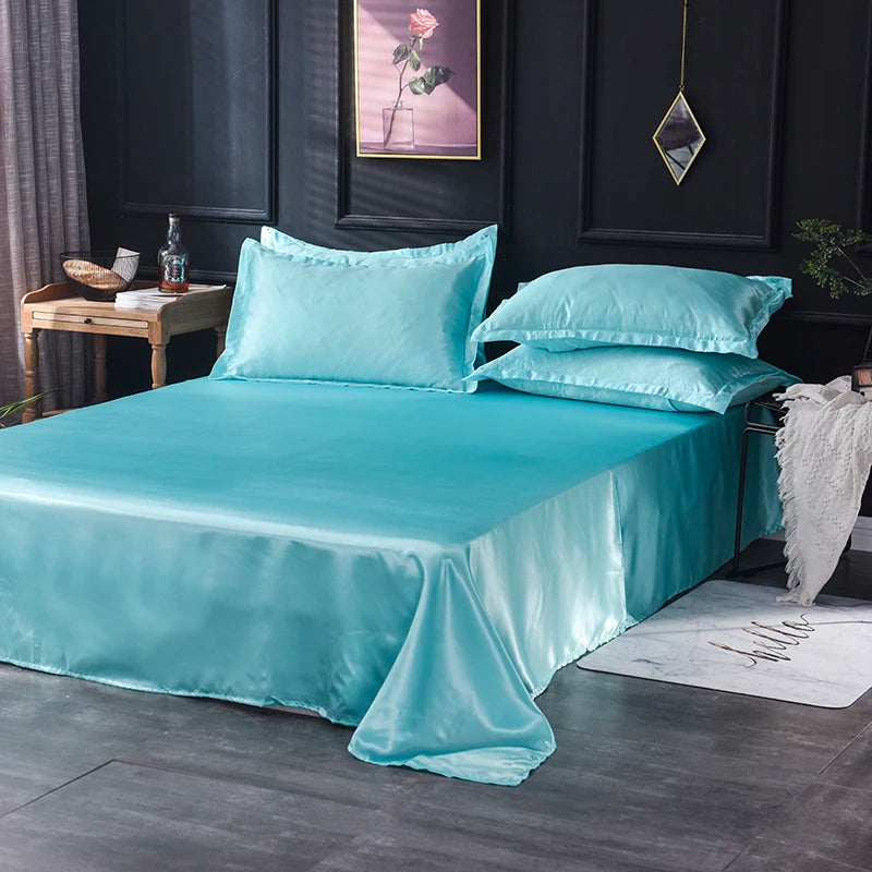 High End Soft And Comfortable Satin Sheets For Single and Twin Bed Sheets Set