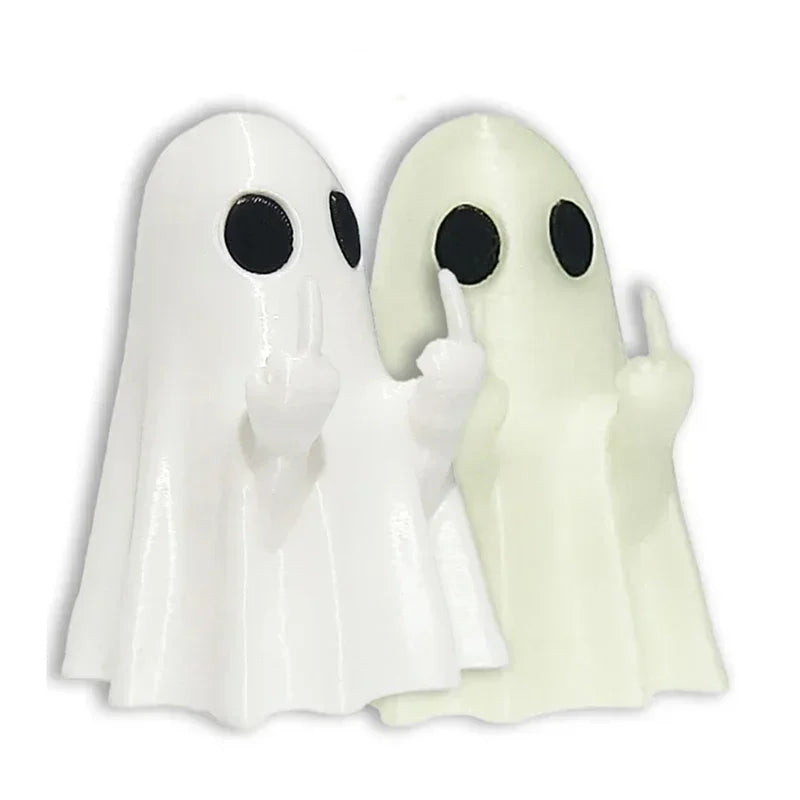 Luminous Ghost Statue Cute Halloween Table Decor Accent