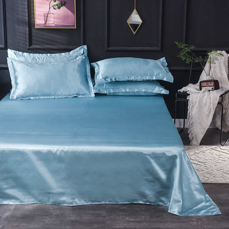 High End Soft And Comfortable Satin Sheets For Single and Twin Bed Sheets Set