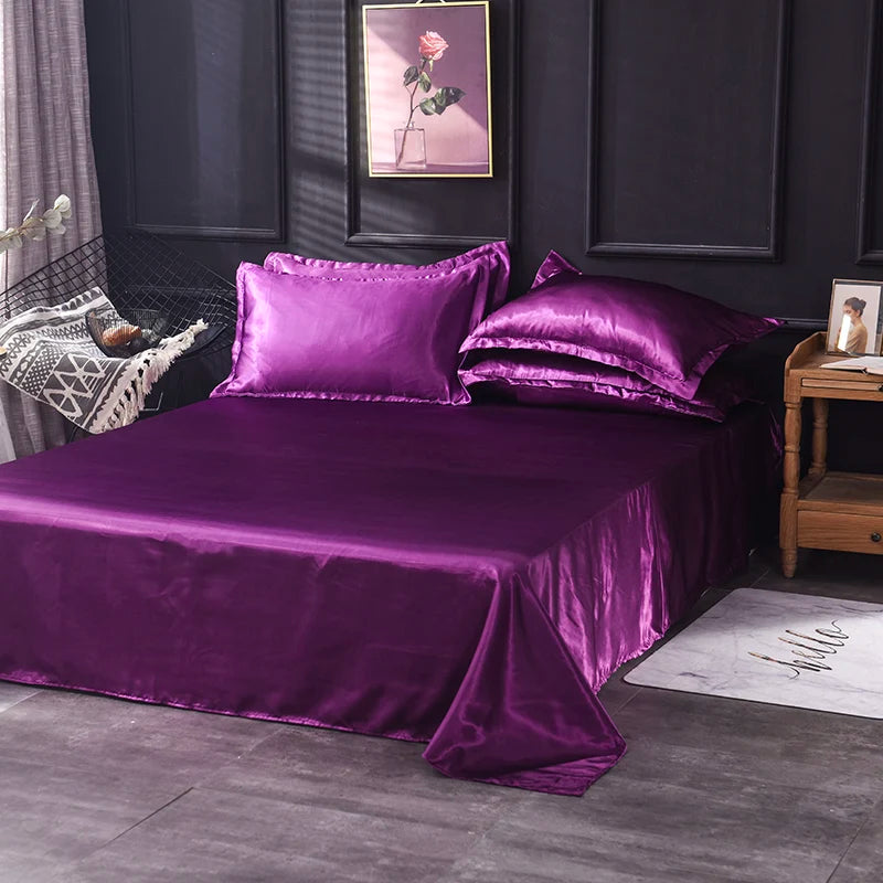 High End Soft And Comfortable Satin Sheets For Single and Twin Bed Sheets Set
