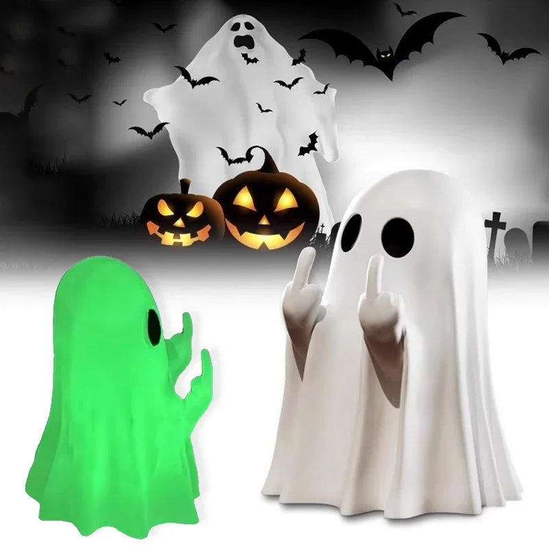 Luminous Ghost Statue Cute Halloween Table Decor Accent