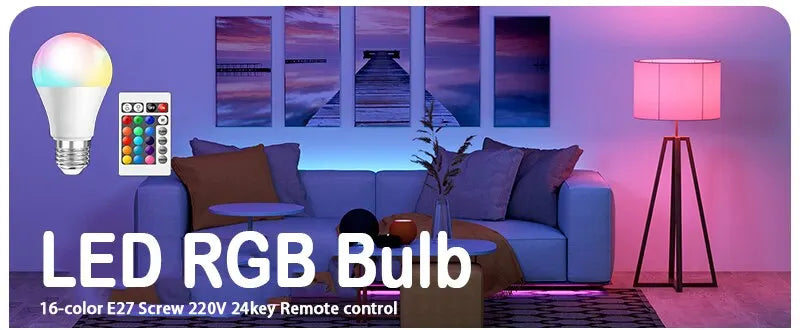 16 Colors RGB Bulb LED Multicolor Bulb With Remote Control