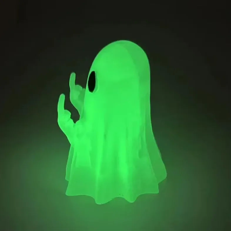 Luminous Ghost Statue Cute Halloween Table Decor Accent